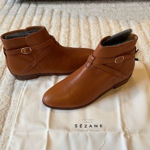 Sezane Low Montana Camel Booties 39